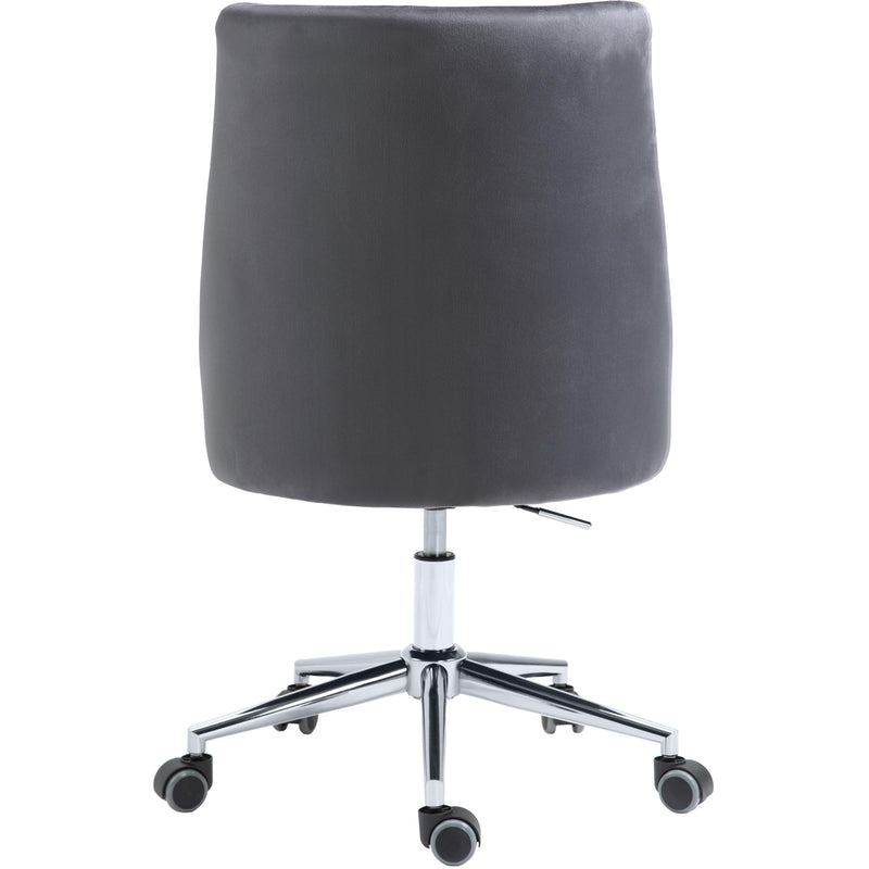 Meridian Karina Grey Velvet Office Chair IMAGE 5