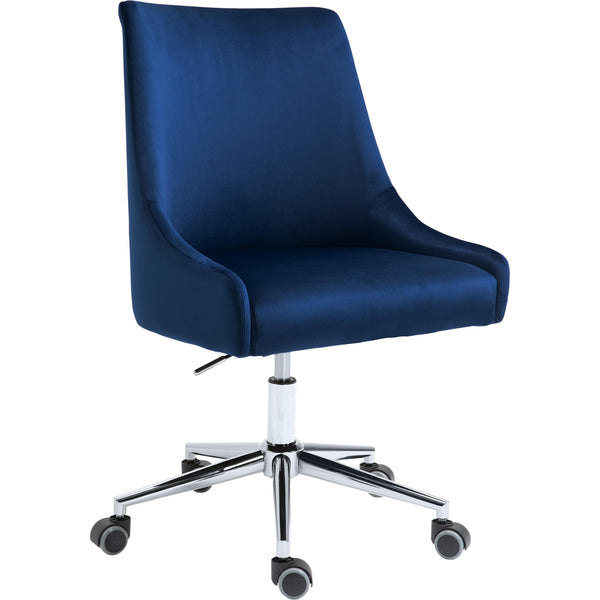 Meridian Karina Navy Velvet Office Chair IMAGE 1