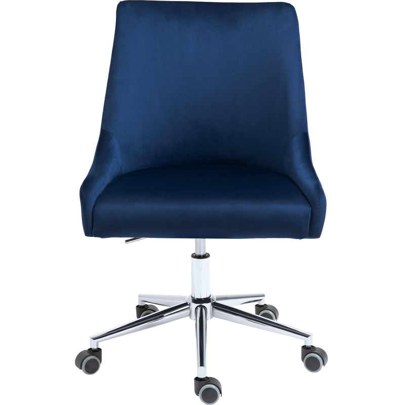 Meridian Karina Navy Velvet Office Chair IMAGE 2