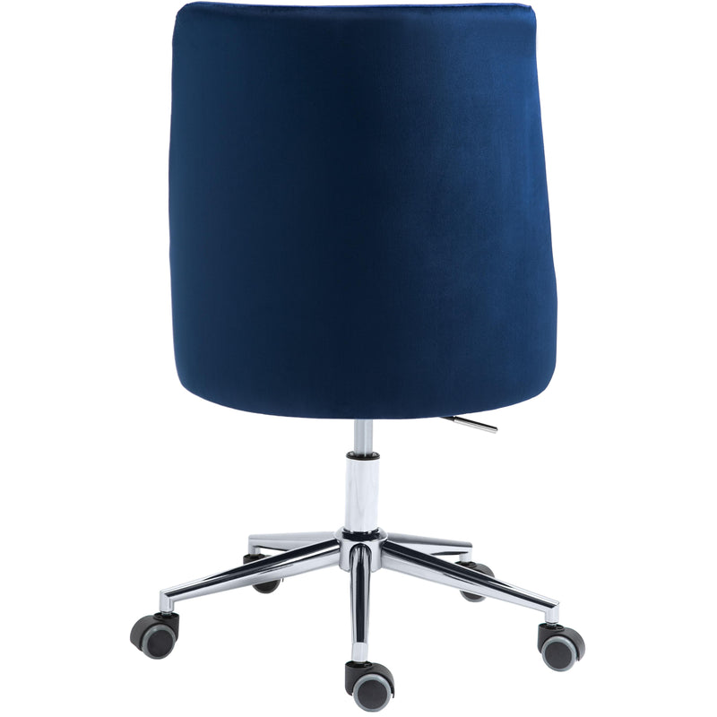 Meridian Karina Navy Velvet Office Chair IMAGE 5