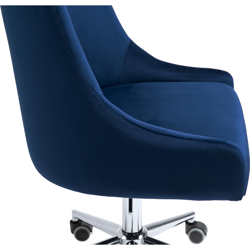 Meridian Karina Navy Velvet Office Chair IMAGE 8