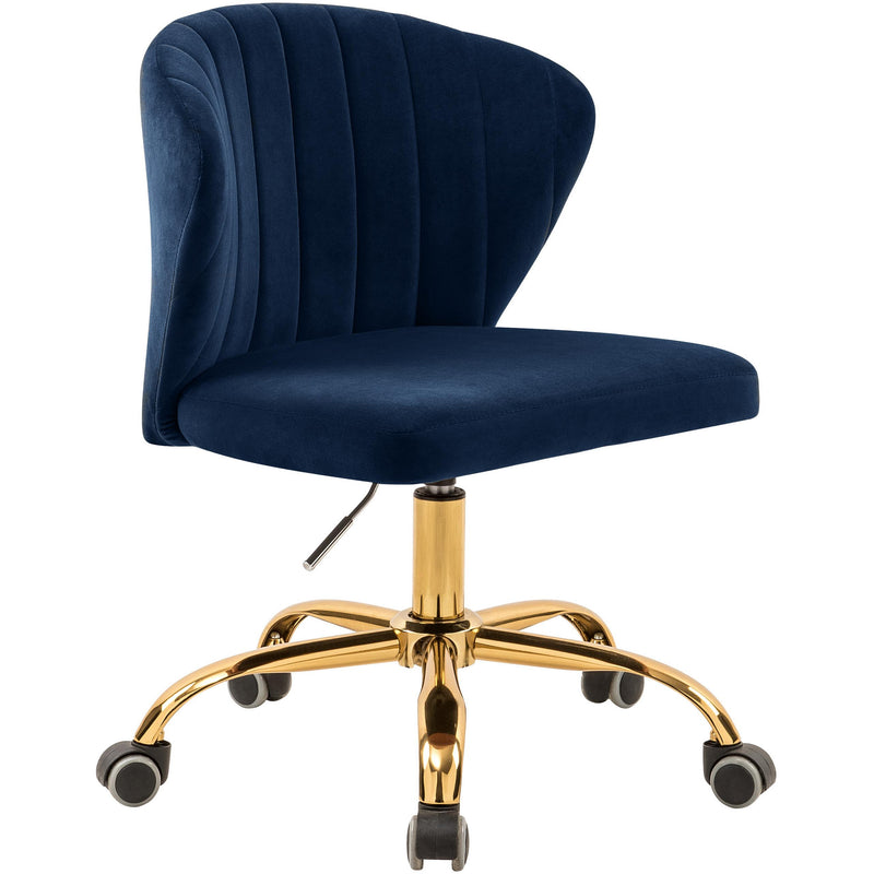 Meridian Finley Navy Velvet Office Chair IMAGE 1