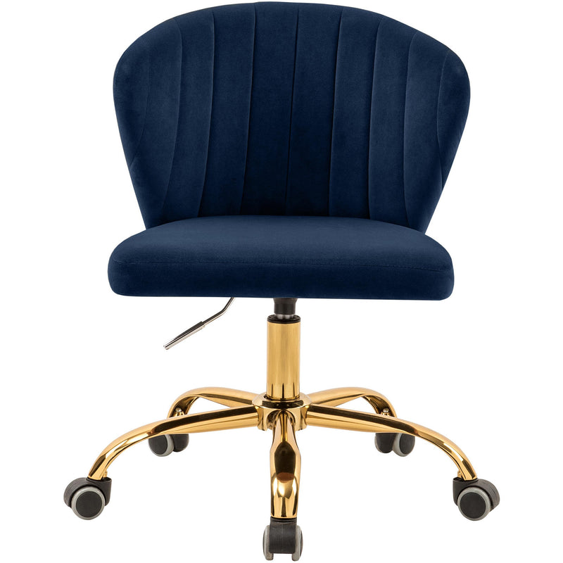 Meridian Finley Navy Velvet Office Chair IMAGE 2