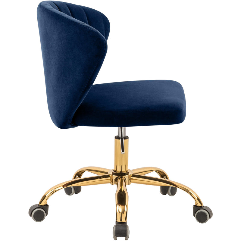 Meridian Finley Navy Velvet Office Chair IMAGE 3