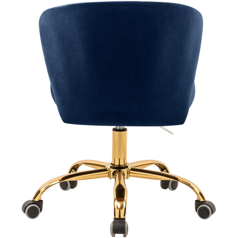 Meridian Finley Navy Velvet Office Chair IMAGE 4