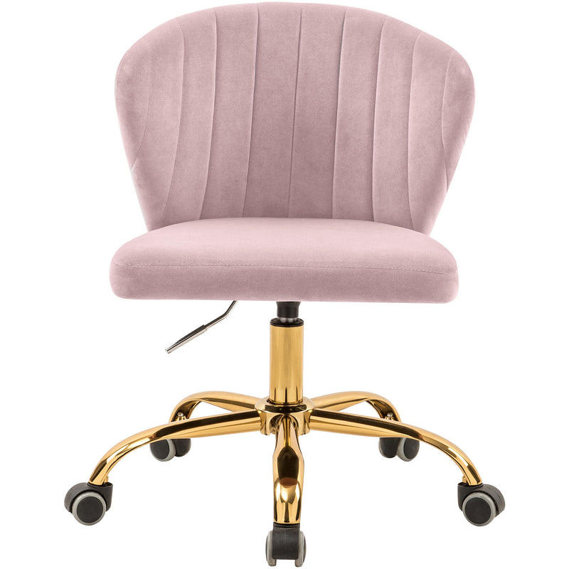 Meridian Finley Pink Velvet Office Chair IMAGE 2