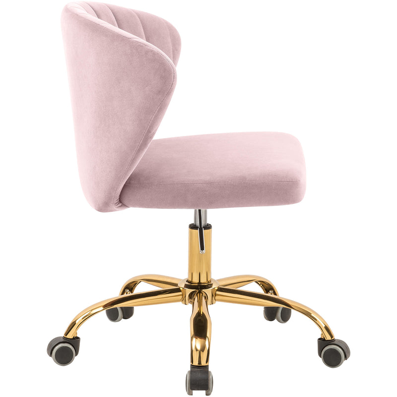 Meridian Finley Pink Velvet Office Chair IMAGE 3