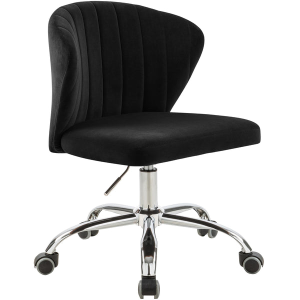 Meridian Finley Black Velvet Office Chair IMAGE 1