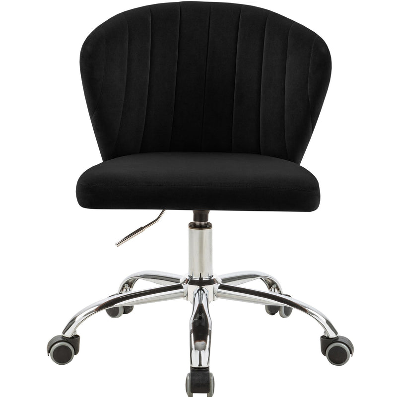 Meridian Finley Black Velvet Office Chair IMAGE 2