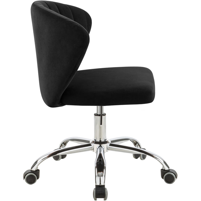 Meridian Finley Black Velvet Office Chair IMAGE 3