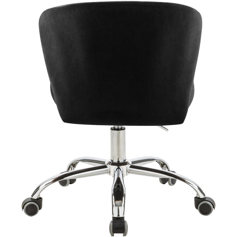 Meridian Finley Black Velvet Office Chair IMAGE 4