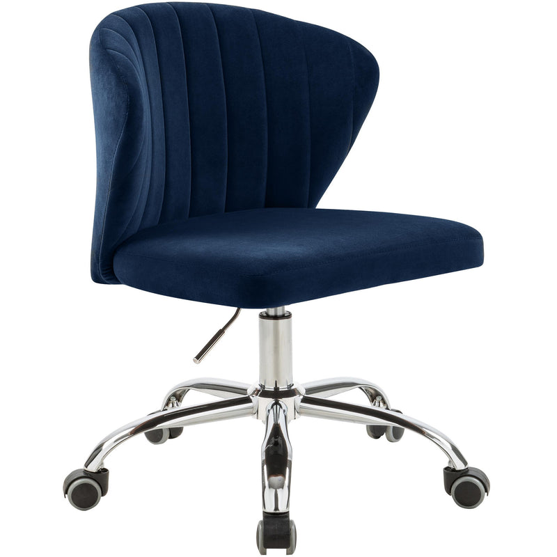 Meridian Finley Navy Velvet Office Chair IMAGE 1