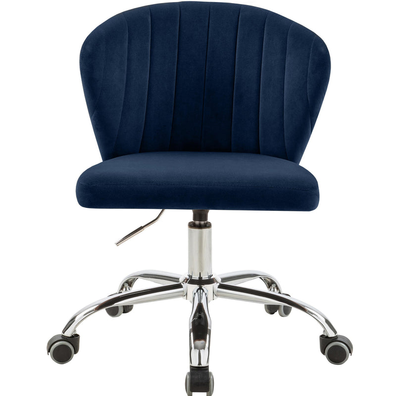 Meridian Finley Navy Velvet Office Chair IMAGE 2