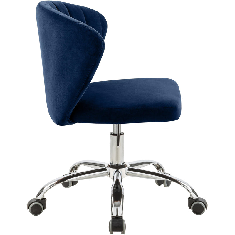 Meridian Finley Navy Velvet Office Chair IMAGE 3