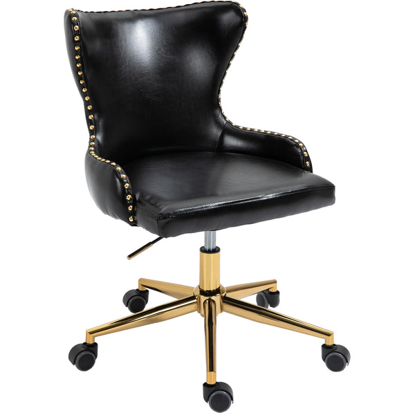 Meridian Hendrix Black Vegan Leather Office Chair IMAGE 1