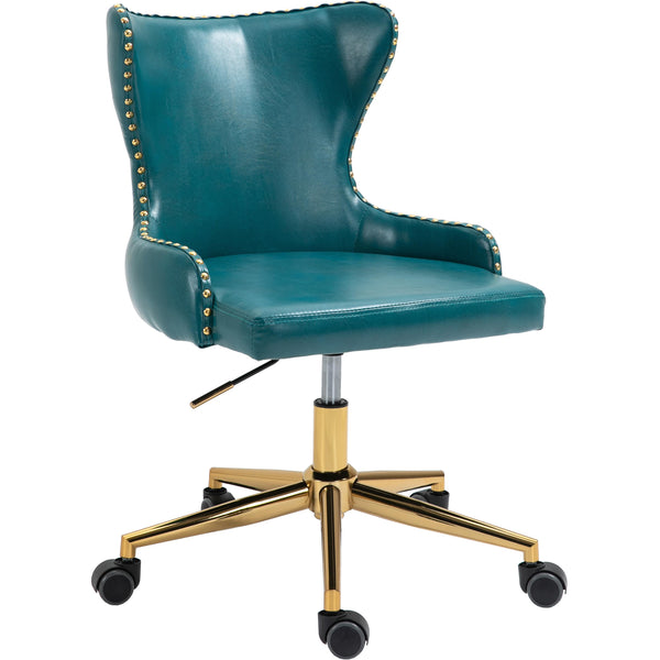 Meridian Hendrix Blue Vegan Leather Office Chair IMAGE 1