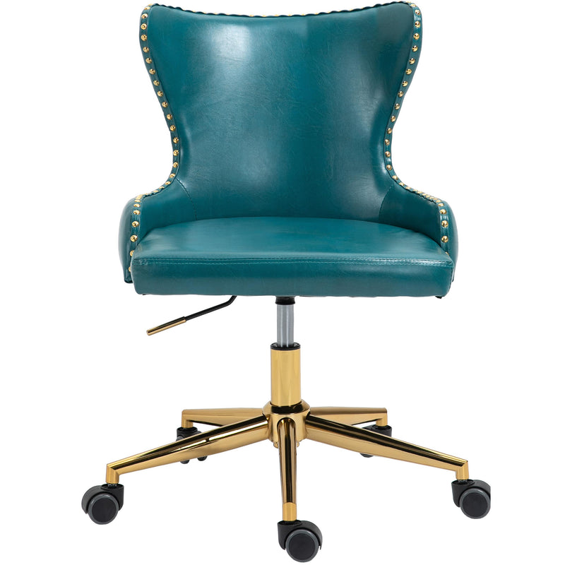 Meridian Hendrix Blue Vegan Leather Office Chair IMAGE 2