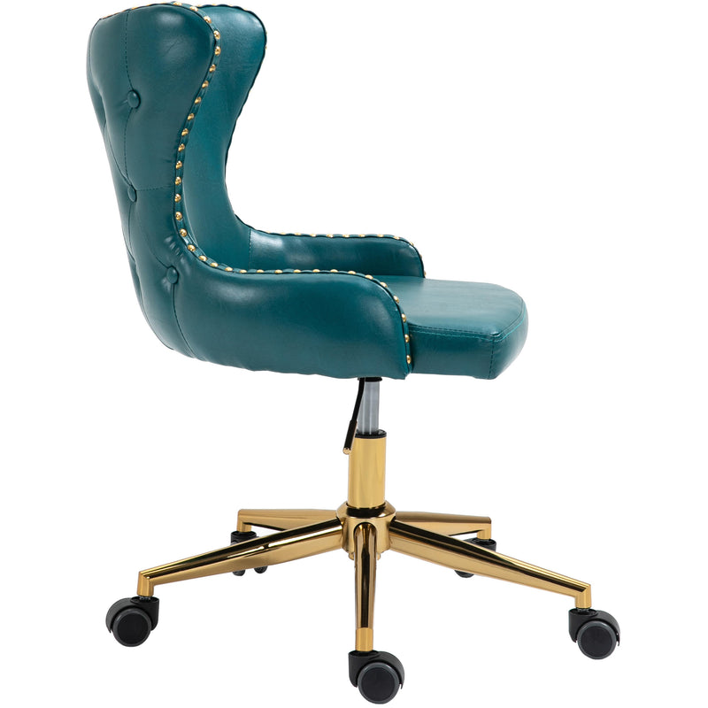 Meridian Hendrix Blue Vegan Leather Office Chair IMAGE 3