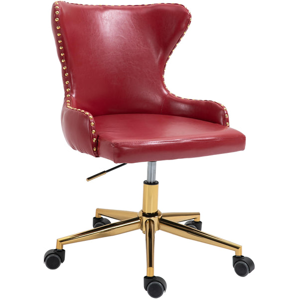 Meridian Hendrix Red Vegan Leather Office Chair IMAGE 1