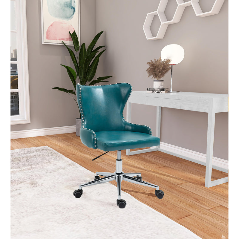 Meridian Hendrix Blue Vegan Leather Office Chair IMAGE 11