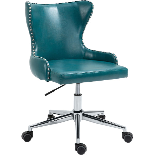 Meridian Hendrix Blue Vegan Leather Office Chair IMAGE 1
