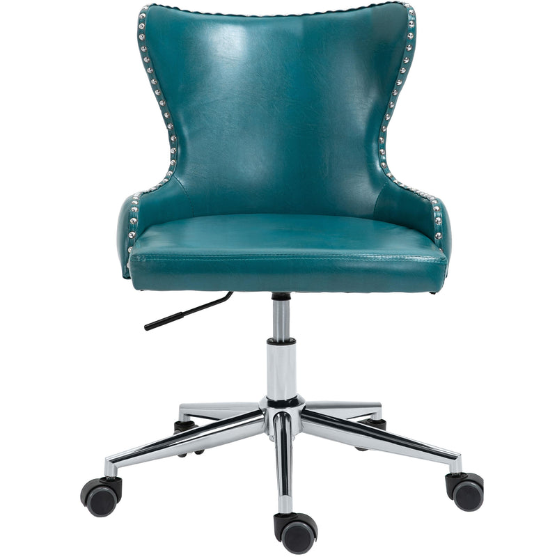 Meridian Hendrix Blue Vegan Leather Office Chair IMAGE 2