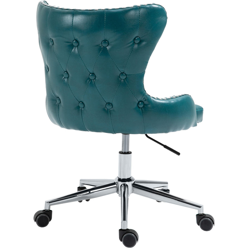 Meridian Hendrix Blue Vegan Leather Office Chair IMAGE 4
