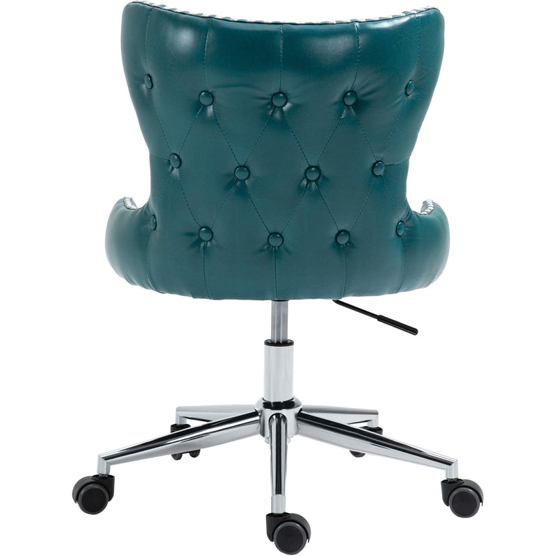 Meridian Hendrix Blue Vegan Leather Office Chair IMAGE 5