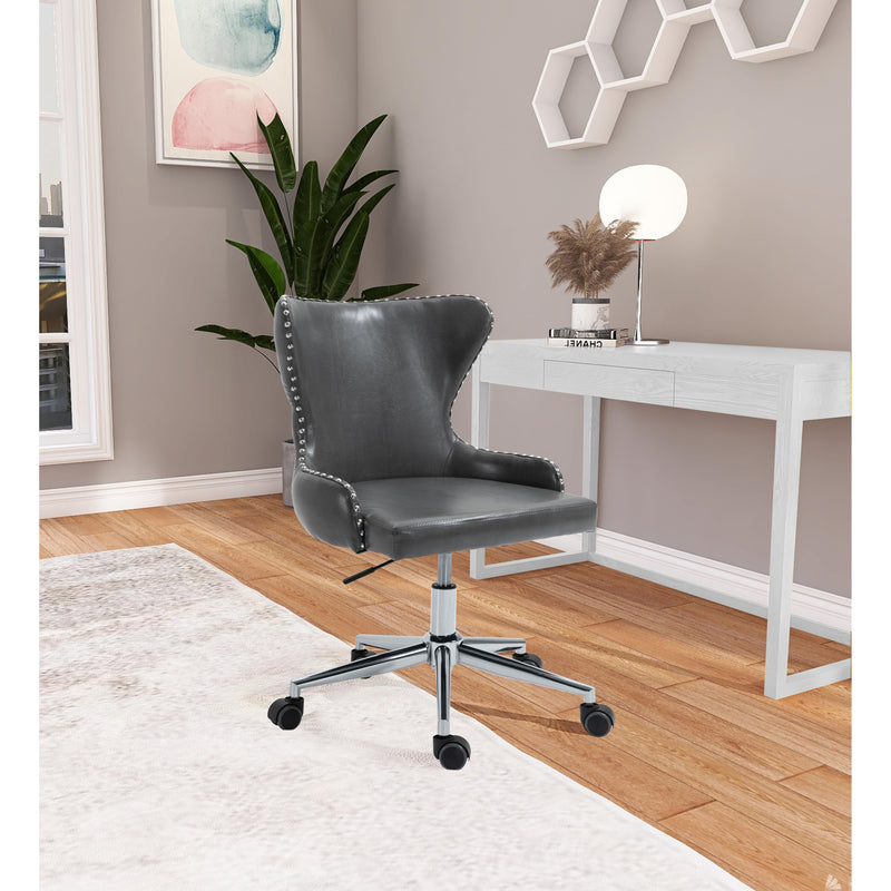 Meridian Hendrix Grey Vegan Leather Office Chair IMAGE 11