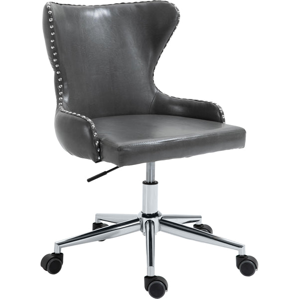 Meridian Hendrix Grey Vegan Leather Office Chair IMAGE 1