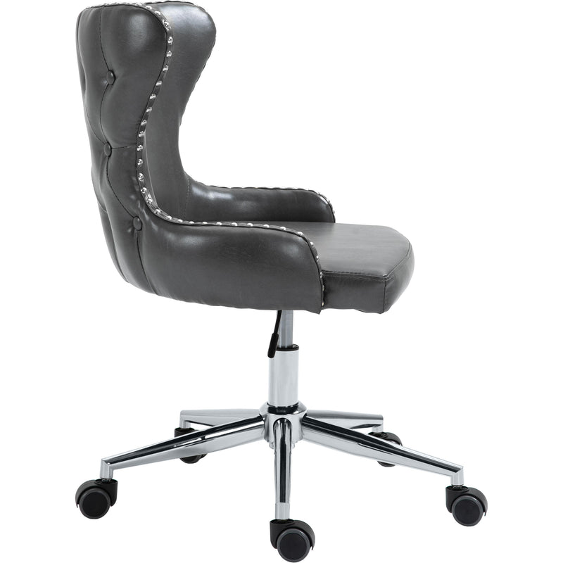 Meridian Hendrix Grey Vegan Leather Office Chair IMAGE 3