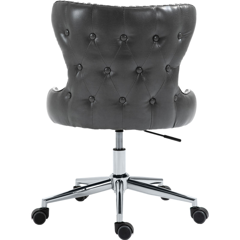 Meridian Hendrix Grey Vegan Leather Office Chair IMAGE 5