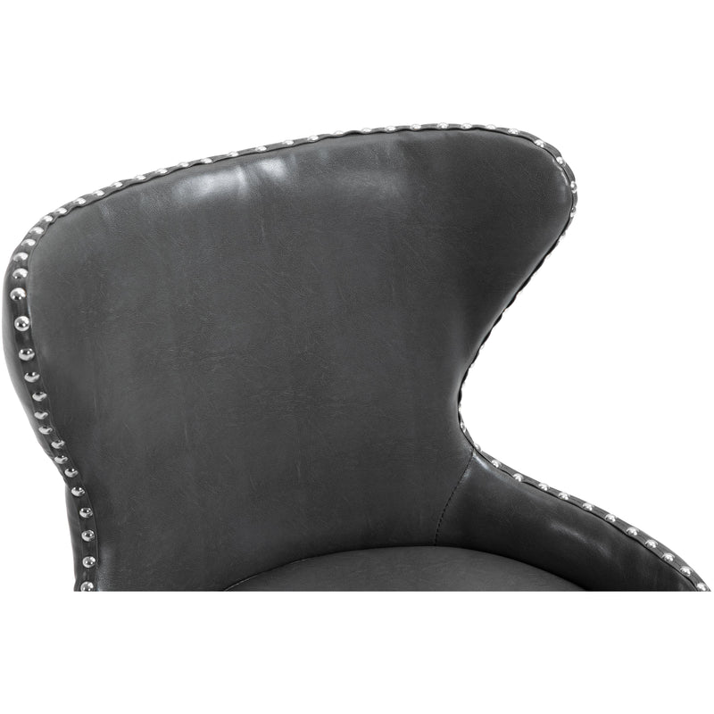 Meridian Hendrix Grey Vegan Leather Office Chair IMAGE 6