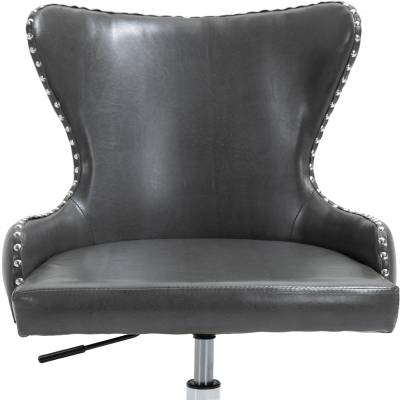 Meridian Hendrix Grey Vegan Leather Office Chair IMAGE 9