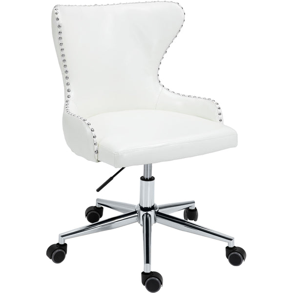 Meridian Hendrix White Vegan Leather Office Chair IMAGE 1