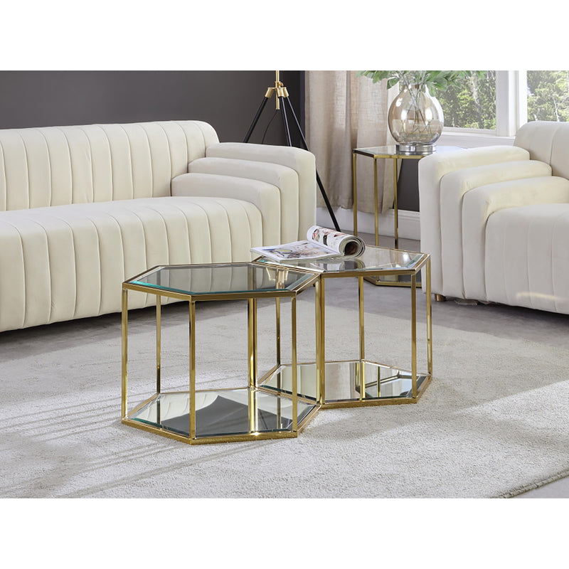 Meridian Sei Brushed Gold Coffee Table IMAGE 3