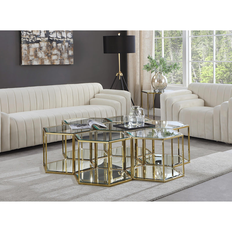 Meridian Sei Brushed Gold Coffee Table IMAGE 3