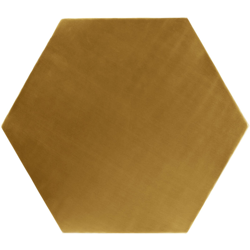 Meridian Hexagon Brushed Gold End Table IMAGE 6