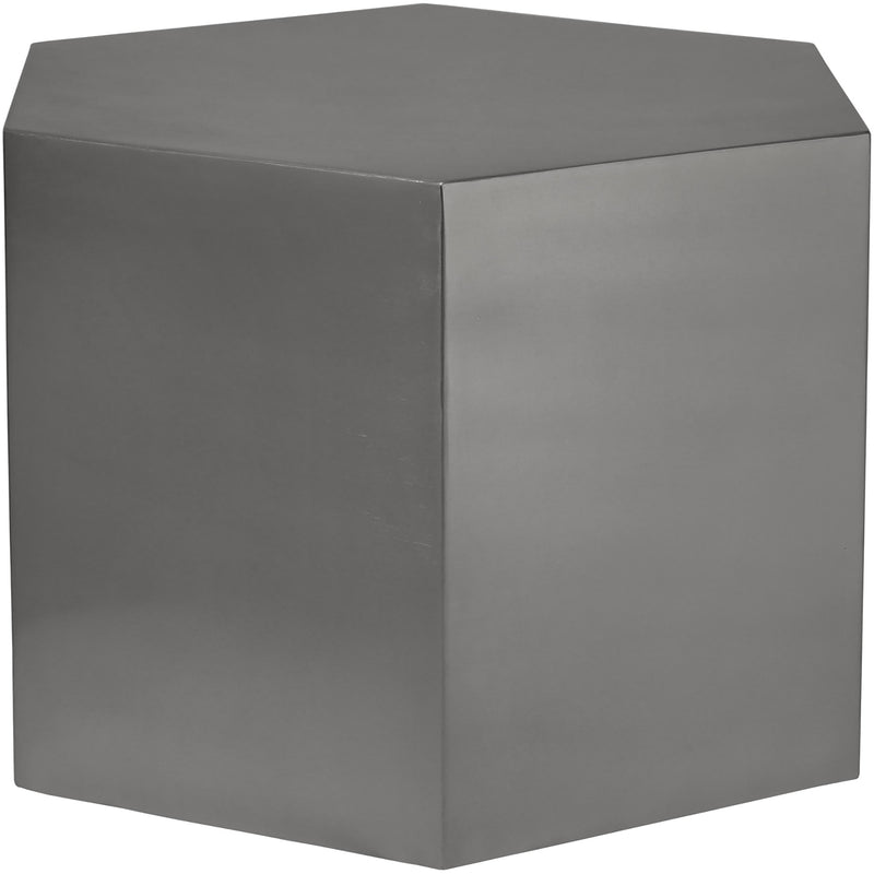 Meridian Hexagon Brushed Chrome Coffee Table IMAGE 1