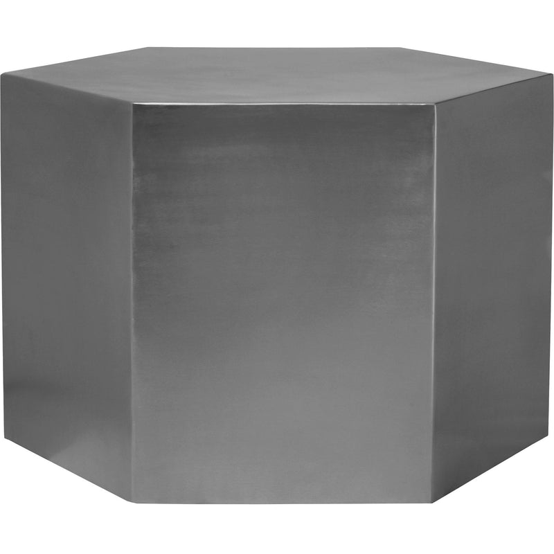 Meridian Hexagon Brushed Chrome Coffee Table IMAGE 5