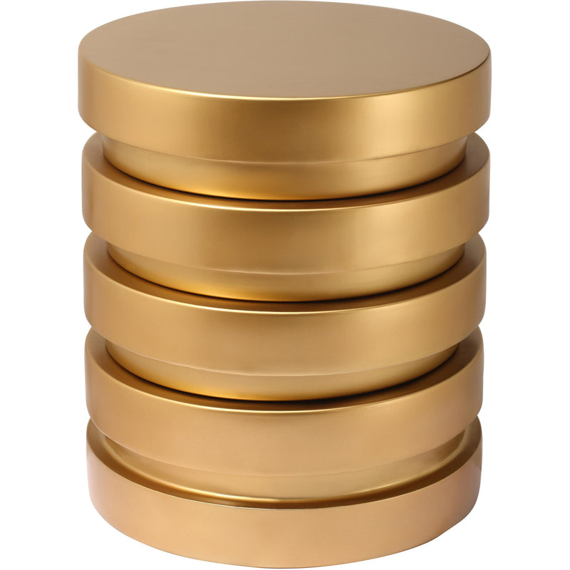 Meridian Levels Brushed Gold End Table IMAGE 1