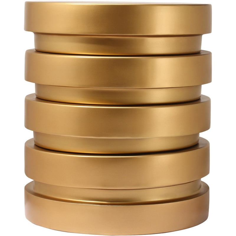 Meridian Levels Brushed Gold End Table IMAGE 2