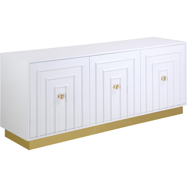 Meridian Cosmopolitan White Lacquer Sideboard/Buffet IMAGE 1