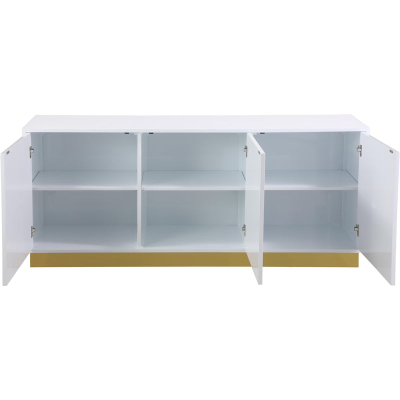 Meridian Cosmopolitan White Lacquer Sideboard/Buffet IMAGE 2