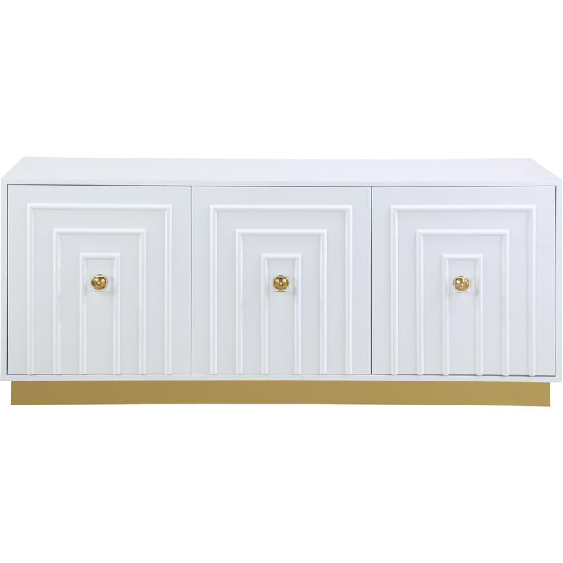 Meridian Cosmopolitan White Lacquer Sideboard/Buffet IMAGE 3