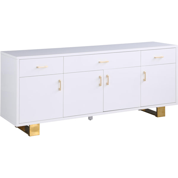 Meridian Excel White Lacquer Sideboard/Buffet IMAGE 1