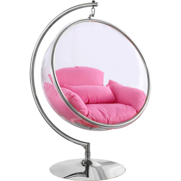 Meridian Luna Pink Durable Fabric Acrylic Swing Chair IMAGE 1