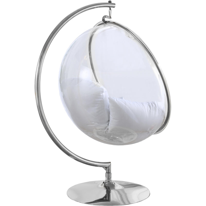 Meridian Luna White Durable Fabric Acrylic Swing Chair IMAGE 3