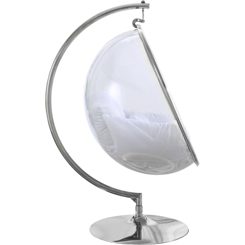 Meridian Luna White Durable Fabric Acrylic Swing Chair IMAGE 4