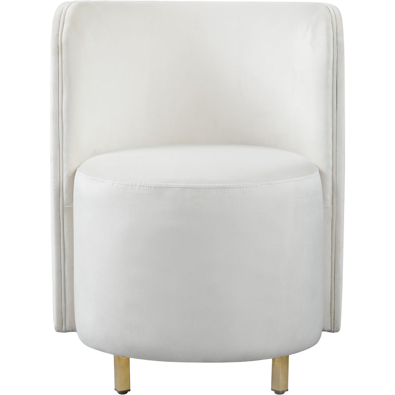 Meridian Rotunda Cream Velvet Accent Chair IMAGE 4